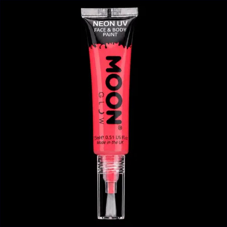 Maquillage Fluorescent avec Applicateur Pinceau - 15 ml - Rouge